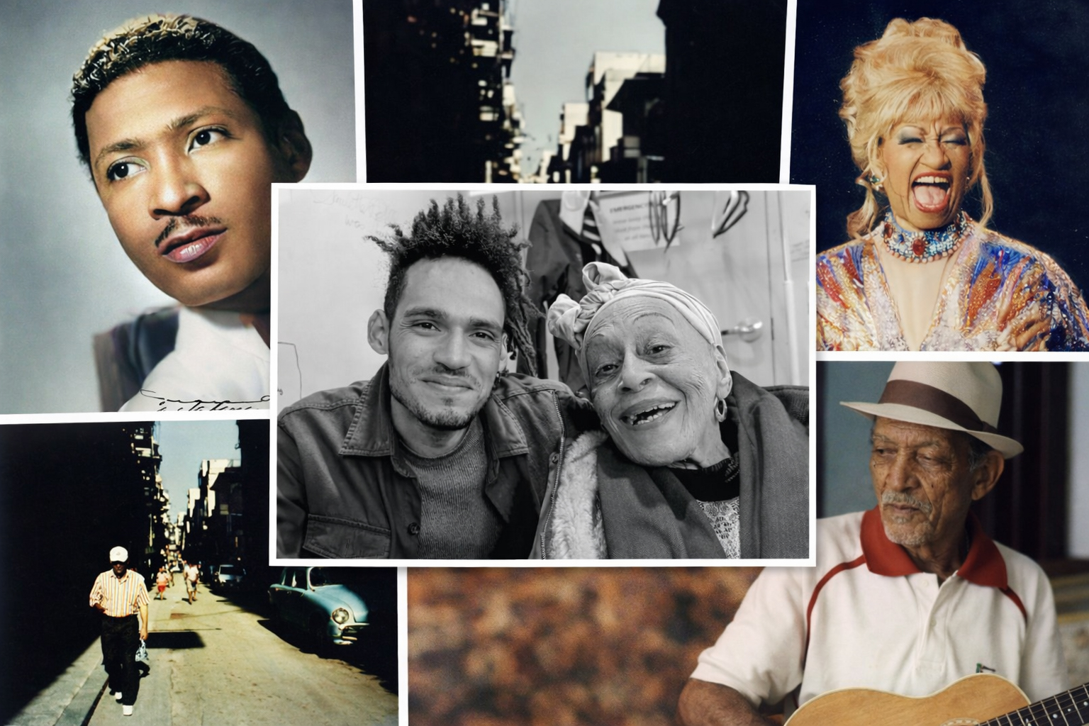 Tribute collage of Cuban music legends